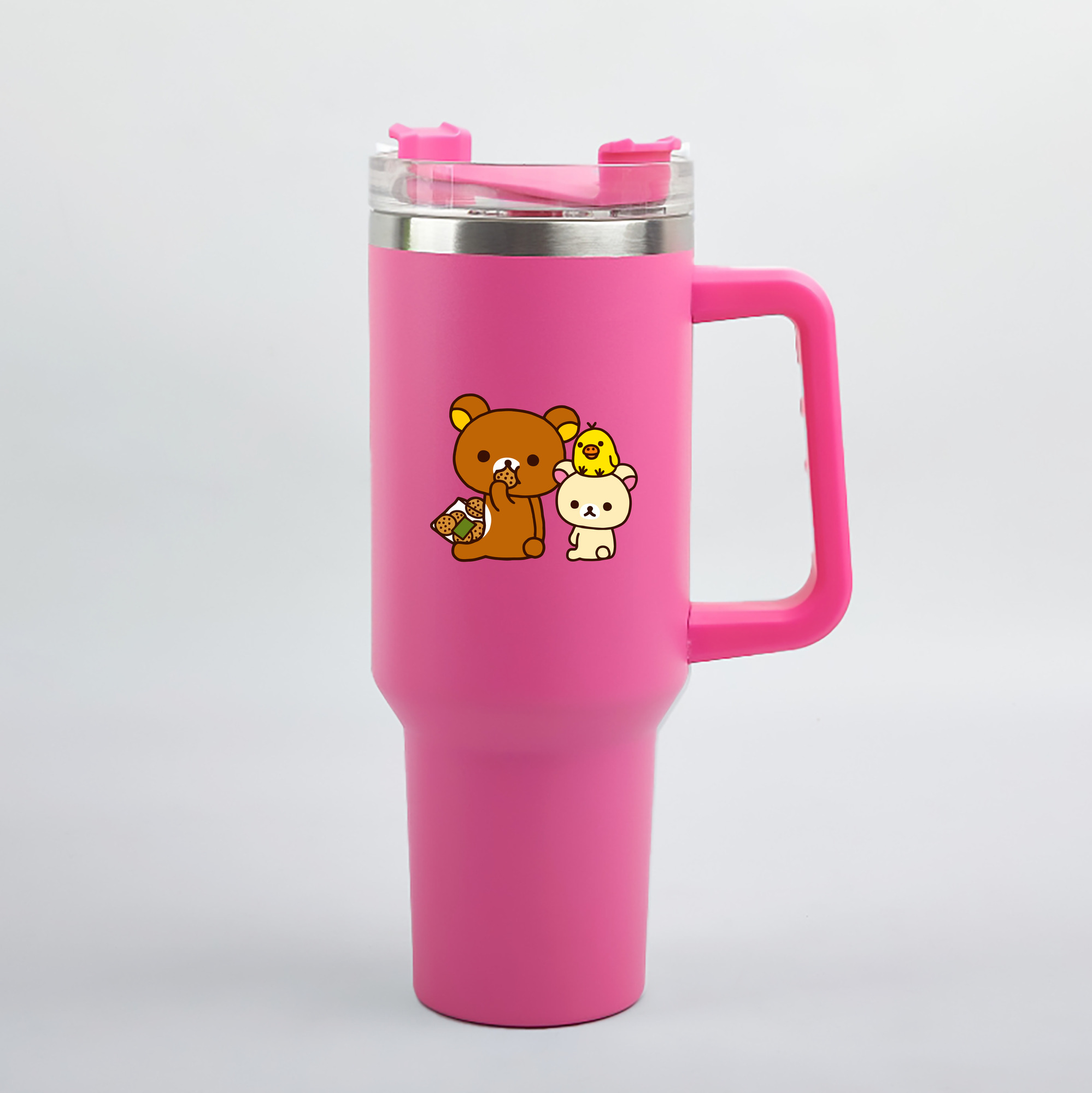 （画像用） リラックマ リラックマ キイロイトリ Rilakkuma Korilakkuma Kiiroitori 1200mL車用タンブラー（カラープリント）